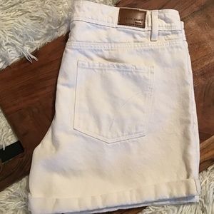 White Green Coast Jean Shorts